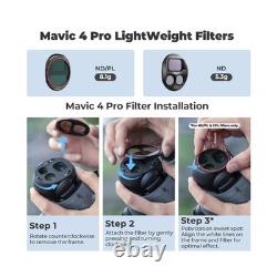 Filtres ND et ND/PL Freewell All Day 8-Pack pour DJI Mavic 4 Pro Com