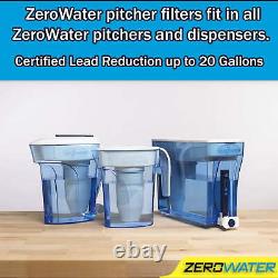 Filtres à eau de remplacement ZeroWater 8-Pack pour tous les modèles ZeroWater ZR-008 WT