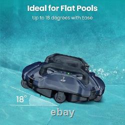 HICHEE Nettoyeur de piscine sans fil avec plus de 120 minutes d'autonomie et filtre auto-nettoyant facile à nettoyer