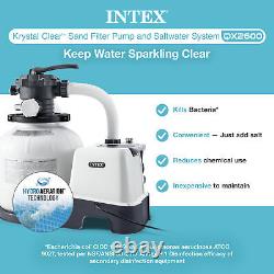 Intex 2,650 GPH 16 Système de filtration à sable et d'électrolyse au sel Krystal Clear