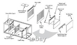 KIT REFUGIUM 60 Gallons Éleveur Sump Ajustable à 5 Chambres Pour Filtre en Laine