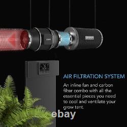 Kit de filtration d'air PRO 8, ventilateur en ligne avec contrôleur intelligent, filtre et conduits