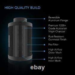 Kit de filtration de l'air PRO 4, ventilateur en ligne, contrôleur AI et filtre à charbon expédié de