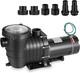 Moteur De Pompe De Piscine Hayward 1,5 Hp Pour Piscine Enterrée/surélevée Avec Panier Filtrant.