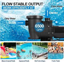 Moteur de pompe de piscine Hayward 1,5 HP pour piscine enterrée/surélevée avec panier filtrant.