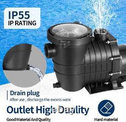 Moteur de pompe de piscine Hayward 1,5 HP pour piscine enterrée/surélevée avec panier filtrant.