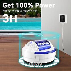 Nettoyeur de piscine robotisé sans fil X1 120 minutes Aspirateur de piscine automatique jusqu'à 914 pieds carrés