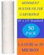Pack De 50 Cartouches De Sédiment En Polypropylène Filé De 10 X 2,5 Pouces Standard
