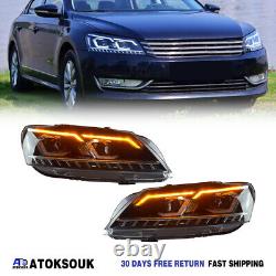 Phare à LED pour VW Passat 2012-2015 Remplacement du clignotant séquentiel à LED Halogène