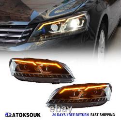 Phare à LED pour VW Passat 2012-2015 Remplacement du clignotant séquentiel à LED Halogène