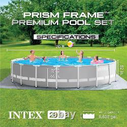 Piscine hors sol Intex Prism Frame de 20 pieds x 52 pouces avec pompe de filtration