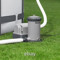 Pompe de filtration Bestway 2 500 gallons avec minuterie personnalisable, cartouche filtrante, adaptateurs