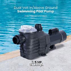 Pompe de piscine auto-amorçante à double tension de 2,5 CV pour piscine hors sol/sous terre avec filtre