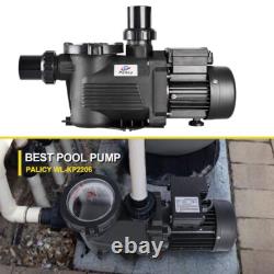 Pompe de piscine hors-sol/sous-sol, 3CV, débit élevé avec panier filtre à tamis moteur