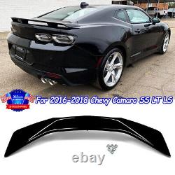 Pour 2016-2023 Chevy Camaro RS SS ZL1 Aileron de coffre arrière Glossy Black ABS