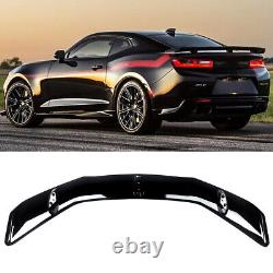 Pour 2016-2023 Chevy Camaro RS SS ZL1 Aileron de coffre arrière Glossy Black ABS