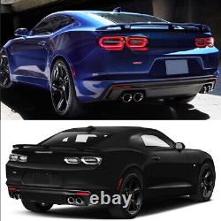 Pour 2016-2023 Chevy Camaro RS SS ZL1 Aileron de coffre arrière Glossy Black ABS