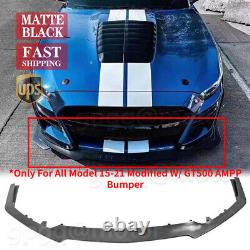 Pour pare-chocs Ford Mustang GT500 AMMP Style Bumper Matte Black 14-21 Lèvre de remplacement avant