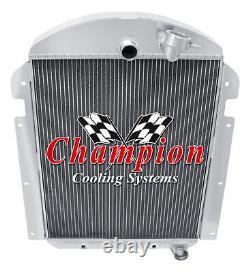 Radiateur Champion en aluminium à 3 rangées pour la conversion Chevrolet KF V8 de 1940 #CC3940CH