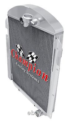 Radiateur Champion en aluminium à 3 rangées pour la conversion Chevrolet KF V8 de 1940 #CC3940CH