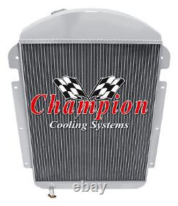 Radiateur Champion en aluminium à 3 rangées pour la conversion Chevrolet KF V8 de 1940 #CC3940CH