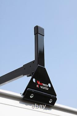 Supports de toit échelle lourde à 3 barres pour fourgon Dodge Ram toutes années en acier noir
