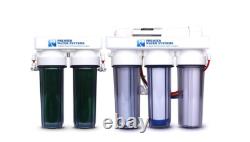 Système de filtration d'eau RODI à osmose inverse pour aquarium récifal à 6 étages avec double DI