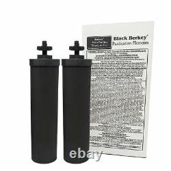 Systèmes de filtration d'eau Berkey Purification avec 2 éléments de cartouche noire BB9-2