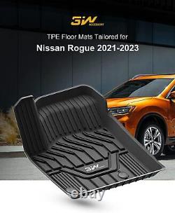 Tapis de sol 3W et doublure de chargement pour Nissan Rogue 2014-20 - Protection TPE toutes saisons.