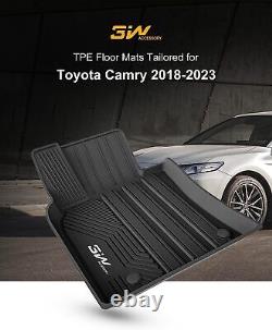 Tapis de sol 3W et doublure de coffre en TPE toutes saisons pour Toyota Camry modèle standard 2018-2023