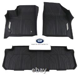 Tapis de sol toutes saisons avant et deuxième rangée noir OEM pour Chevrolet Traverse 2018-2023